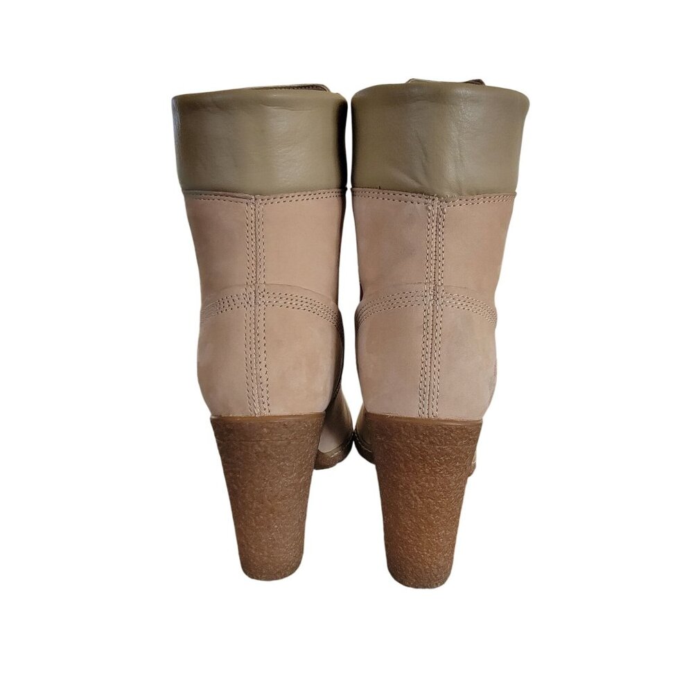 Timberland Womens Heeled Lace-Up Boots Tan Leather - Picture 5 of 11
